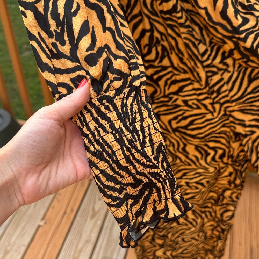 Anthropologie Kachel Tiger-Striped Jumpsuit - Picture 11 of 13